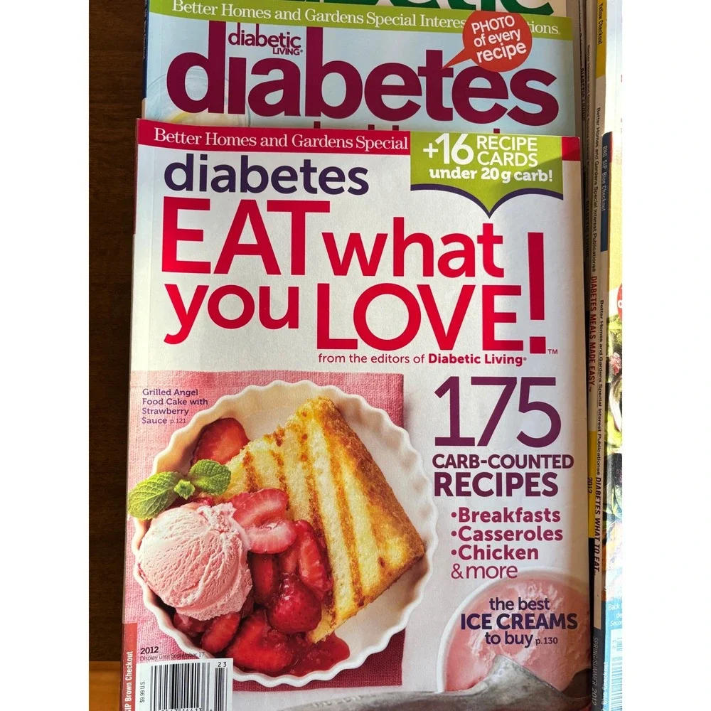 Diabetic Living Magazine Lot 2012 Better Homes and Gardens Diabetes Recipes 8 pc